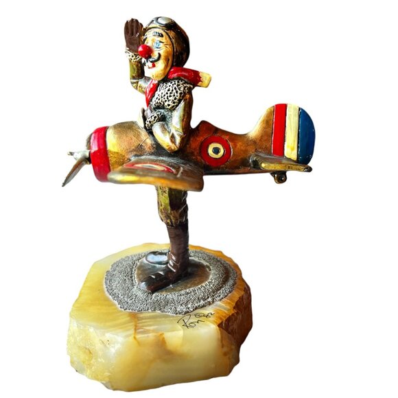 Signed Ron Lee Clown "Captain Cranberry" Airplane Pilot Hand Signed - Picture 3 of 9